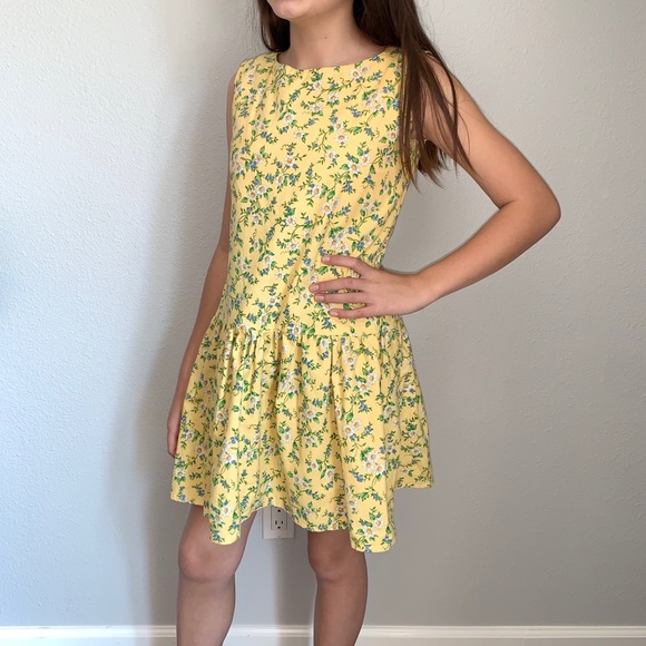 Handmade Drop Waist Yellow Dress size 12 - Picture 1 of 5